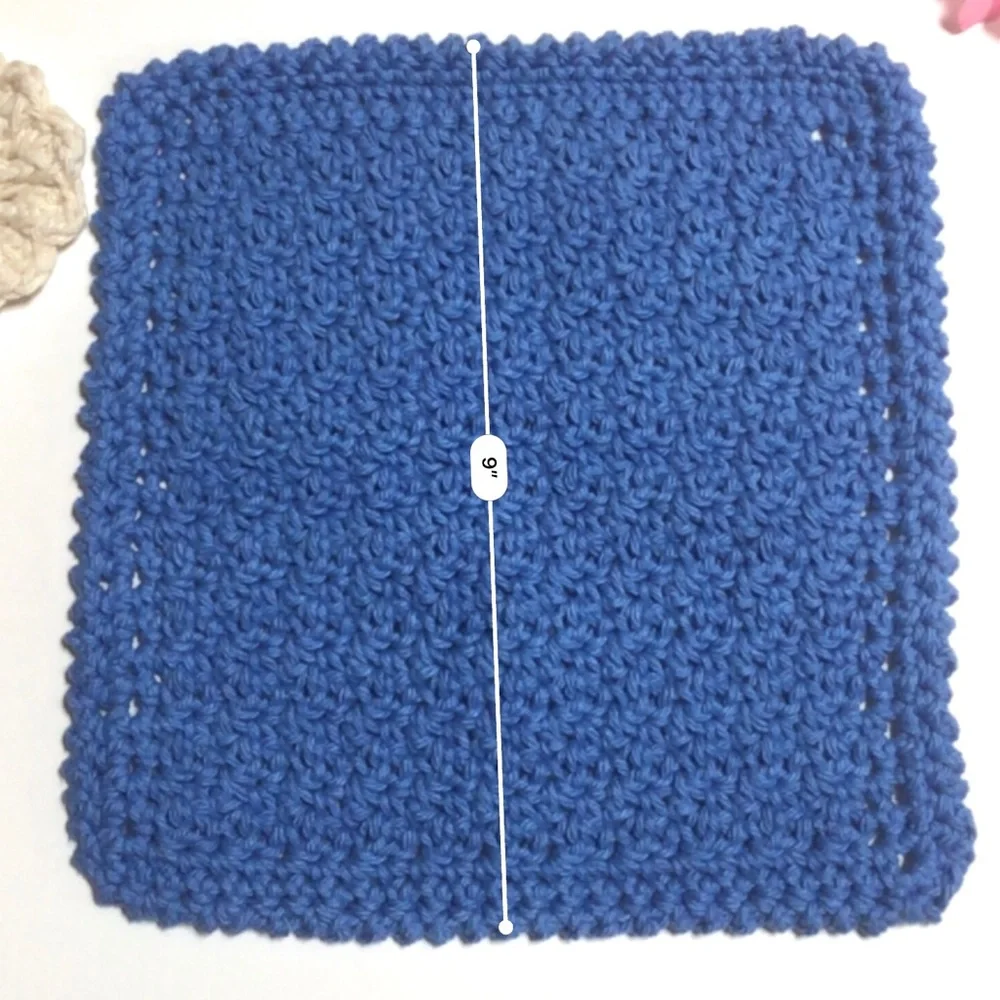🆕 Cotton Wash Cloth Facial Scrubbies Set Handcrafted Reusable 9 Piece Set